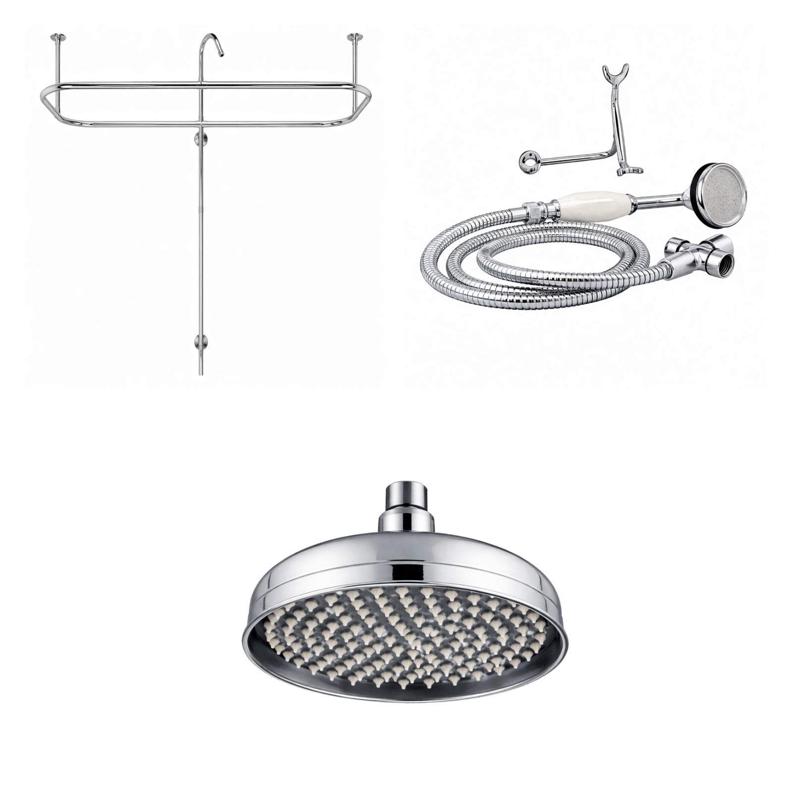 MAIDSTONE Clawfoot Tub End Mount Shower Conversion Kit