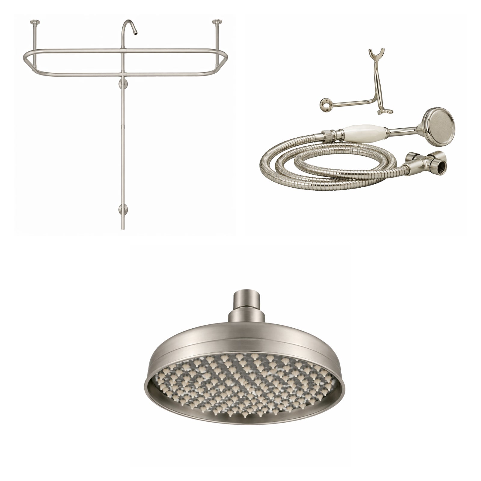 MAIDSTONE Clawfoot Tub End Mount Shower Conversion Kit