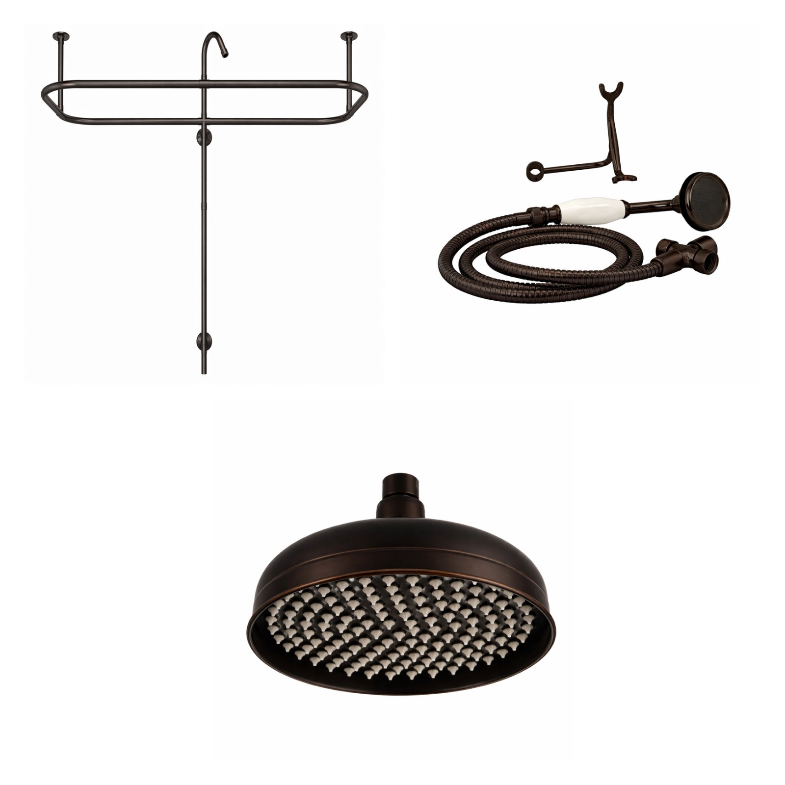 MAIDSTONE Clawfoot Tub End Mount Shower Conversion Kit