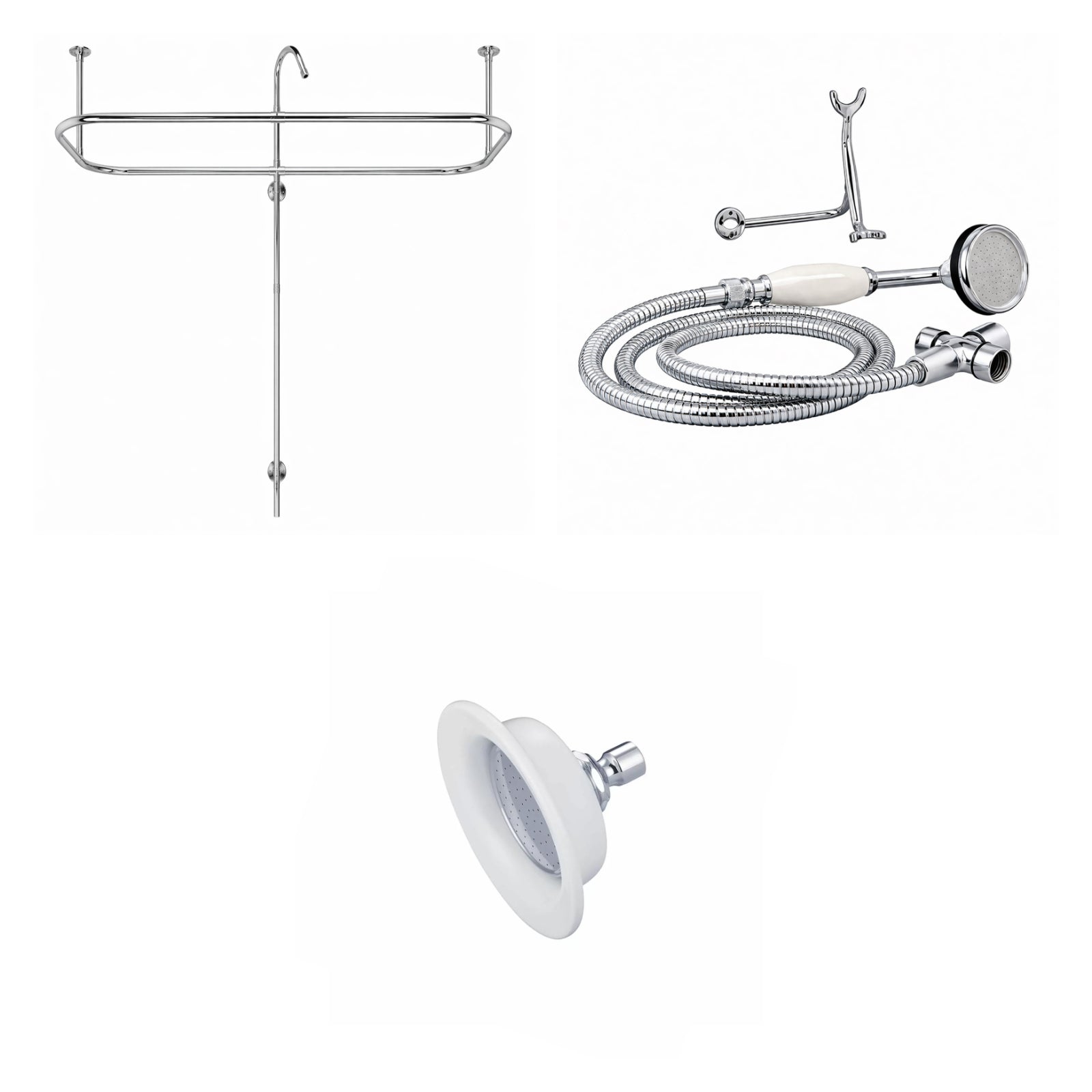 MAIDSTONE Clawfoot Tub End Mount Shower Conversion Kit