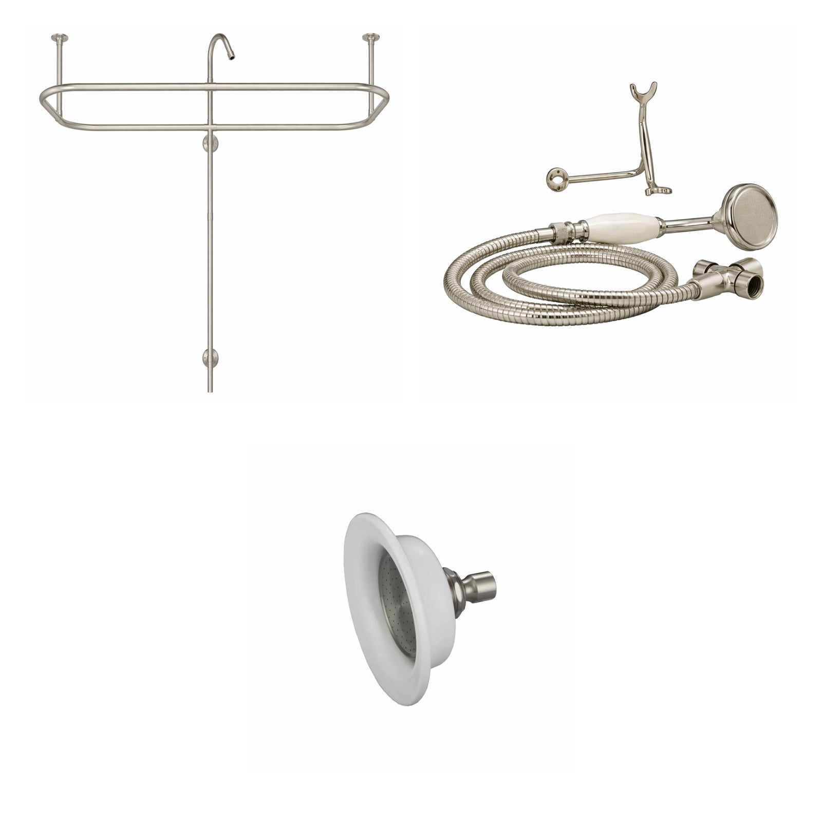 MAIDSTONE Clawfoot Tub End Mount Shower Conversion Kit