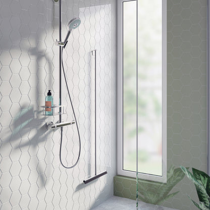 Shower basket for riser rail