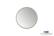 24" Round Gold Mirror