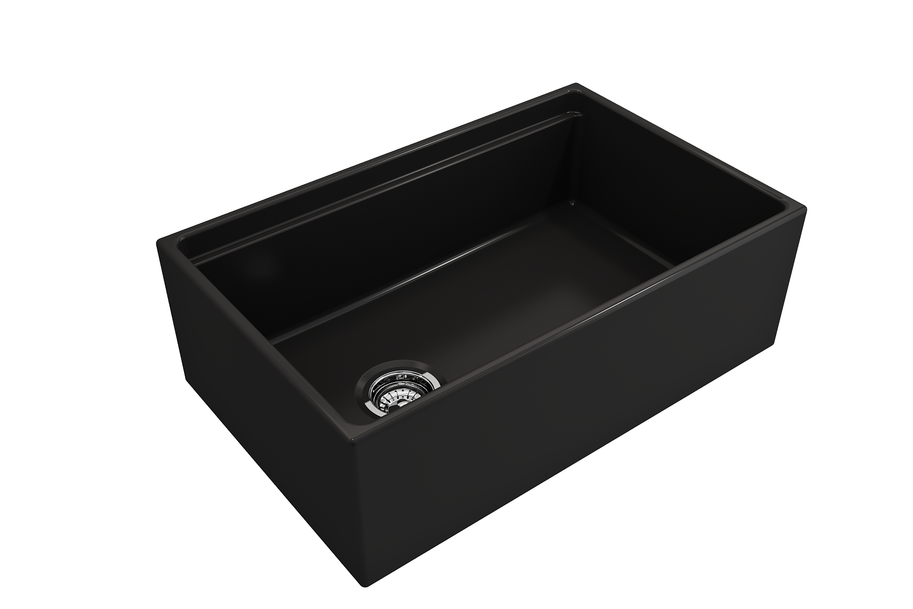Contempo Step-Rim Apron Front Fireclay 30 in. Single Bowl Kitchen Sink with Integrated Work Station & Accessories 1344
