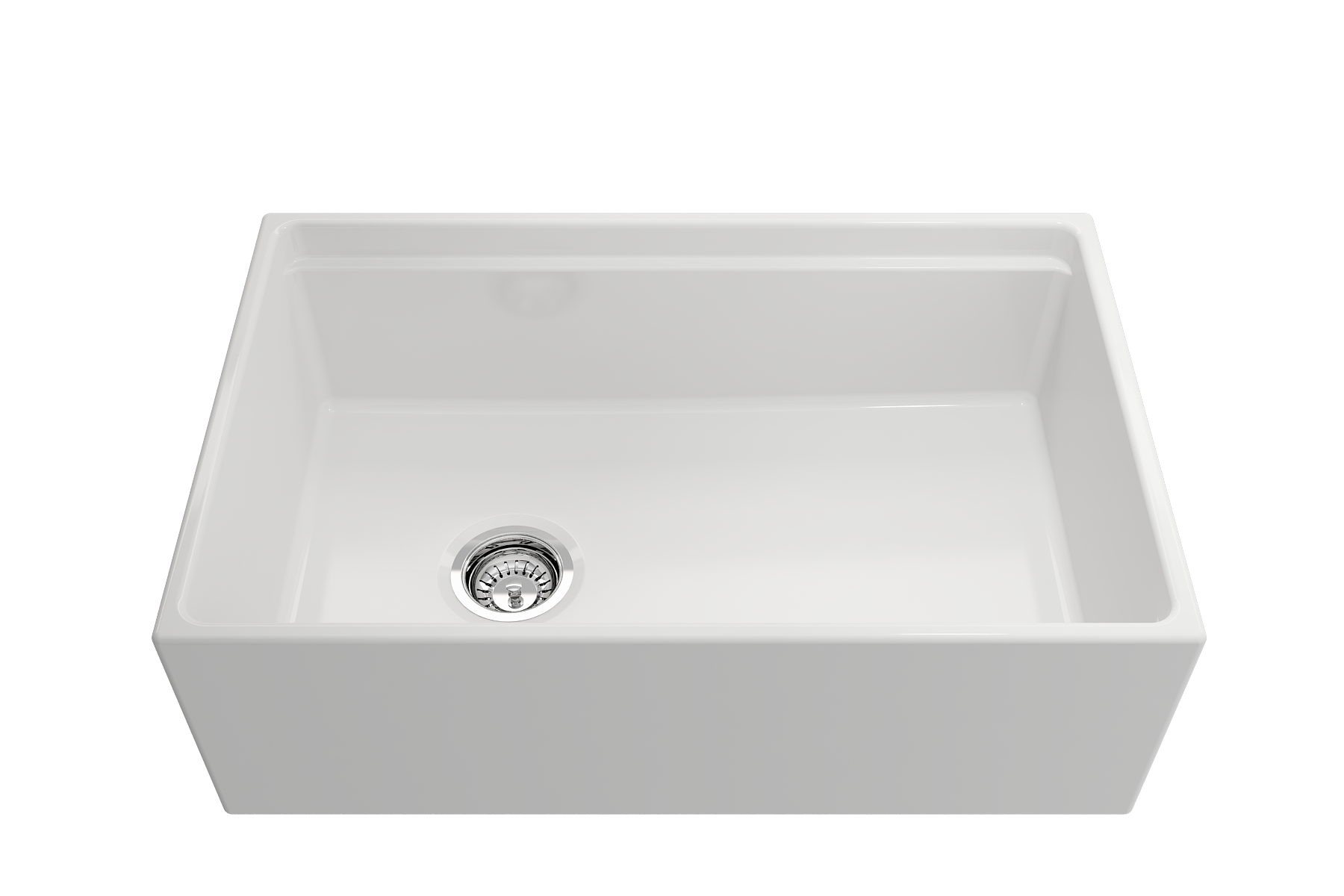 Contempo Step-Rim Apron Front Fireclay 30 in. Single Bowl Kitchen Sink with Integrated Work Station & Accessories 1344