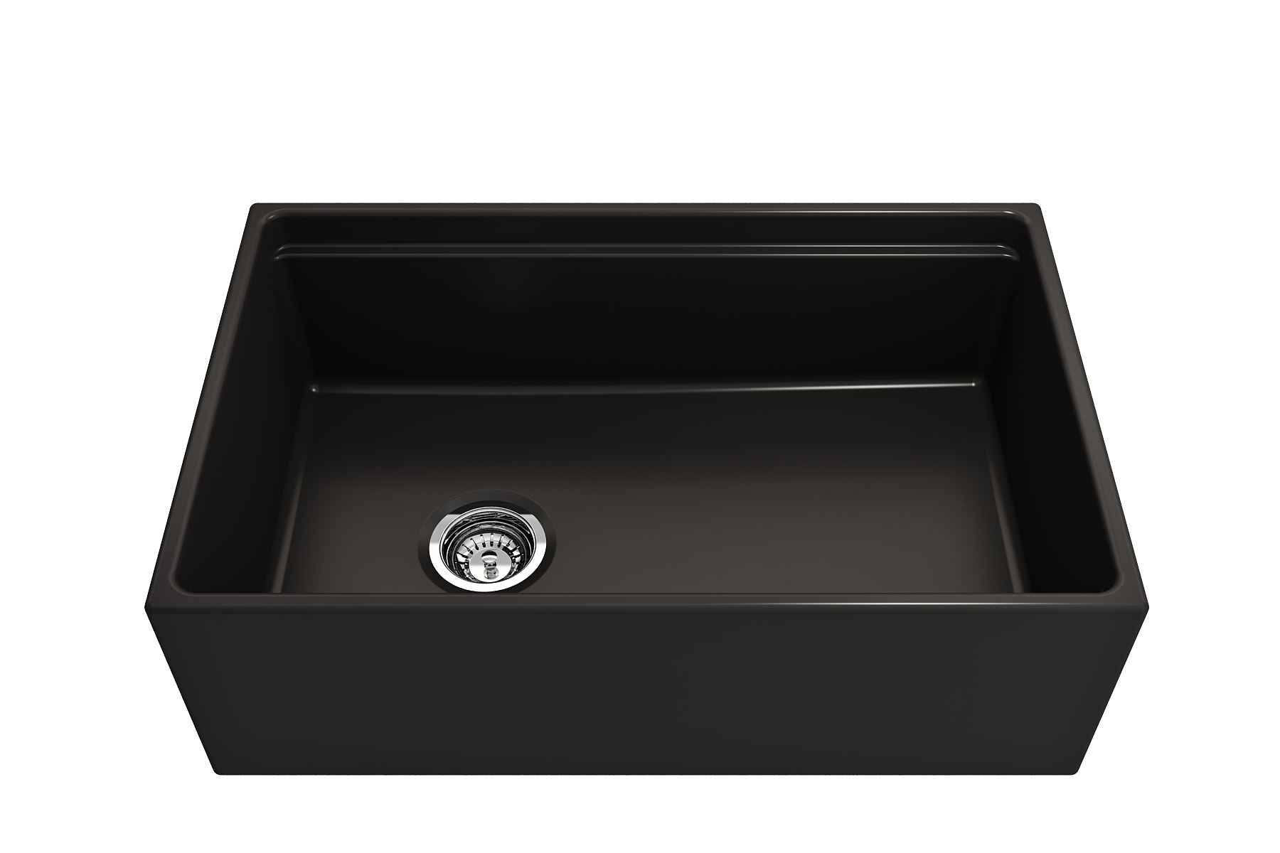 Contempo Step-Rim Apron Front Fireclay 30 in. Single Bowl Kitchen Sink with Integrated Work Station & Accessories 1344