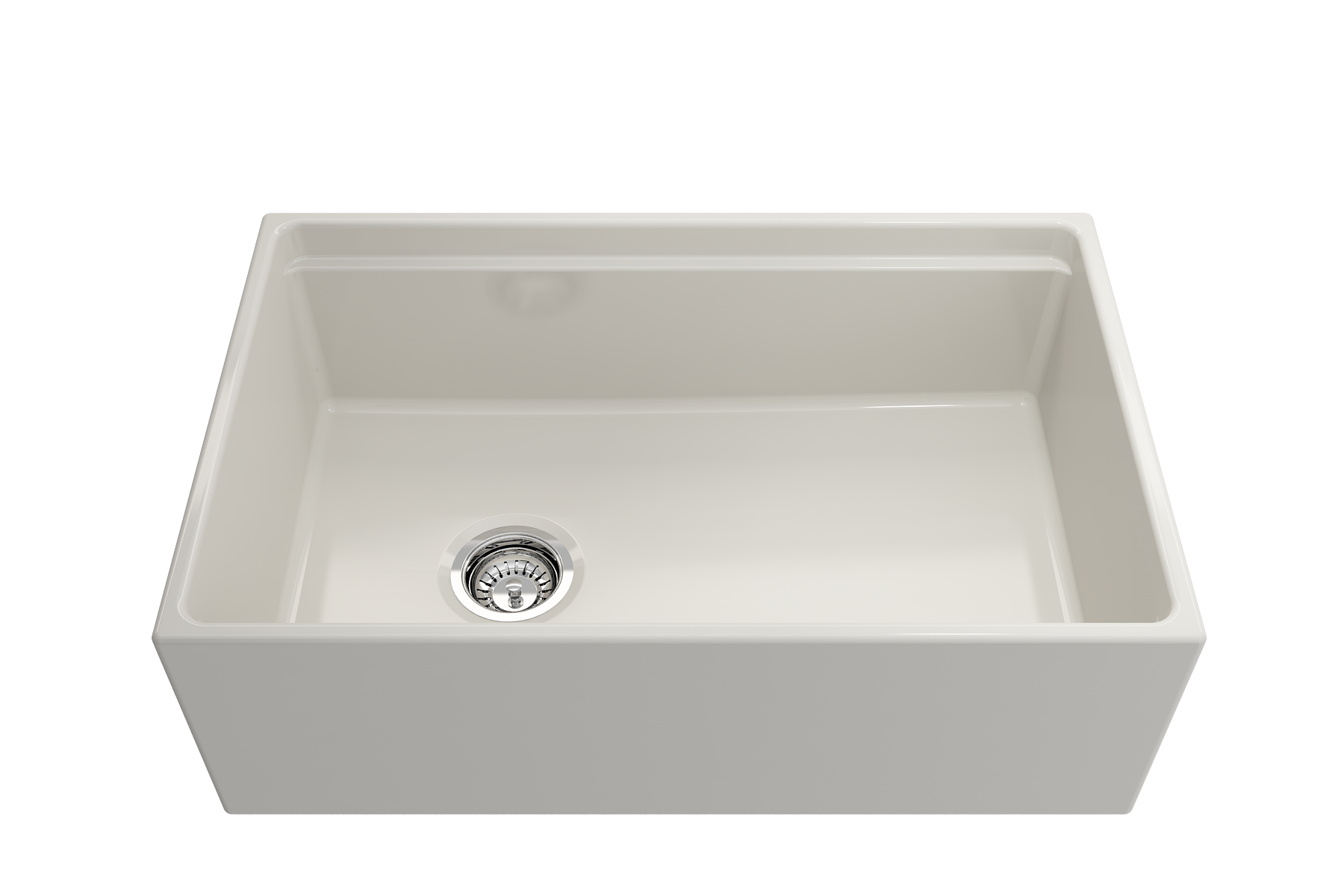 Contempo Step-Rim Apron Front Fireclay 30 in. Single Bowl Kitchen Sink with Integrated Work Station & Accessories 1344