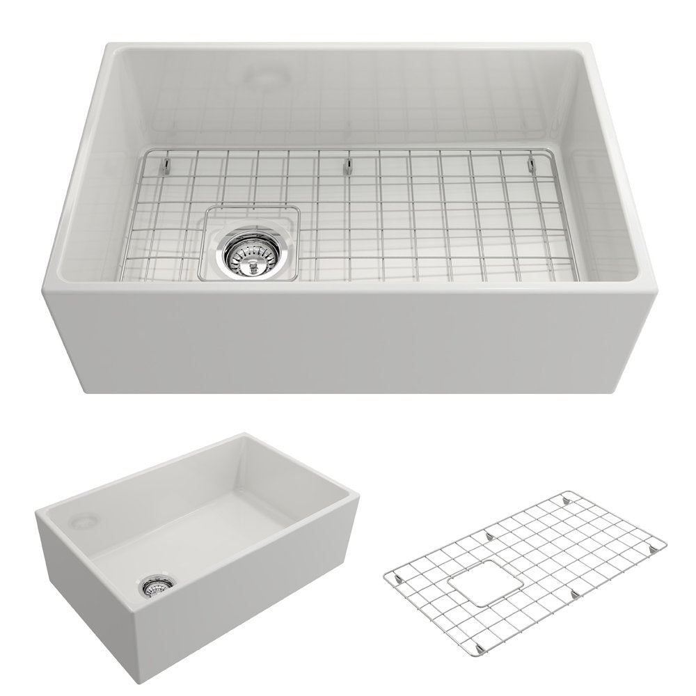 CONTEMPO 30 Farmhouse Apron Front Fireclay 30" Single Bowl Kitchen Sink