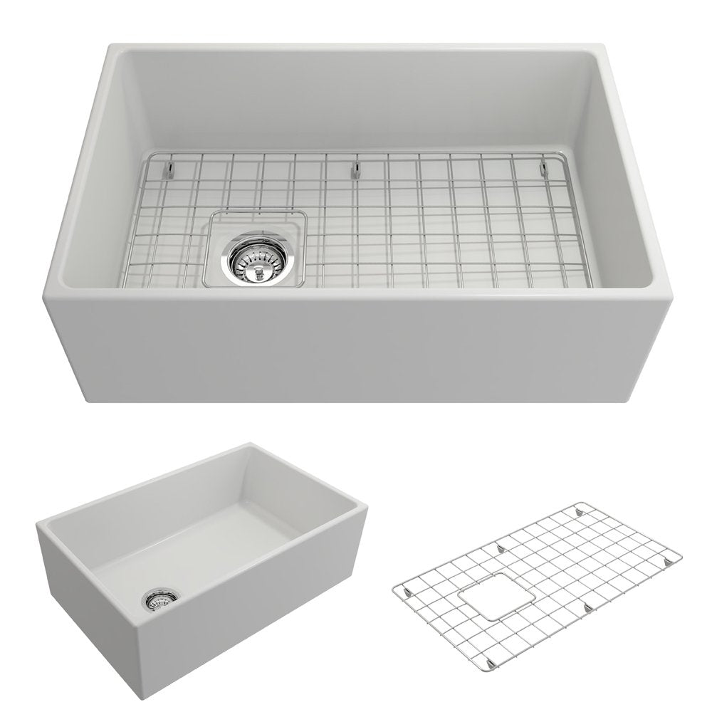 CONTEMPO 30 Farmhouse Apron Front Fireclay 30" Single Bowl Kitchen Sink