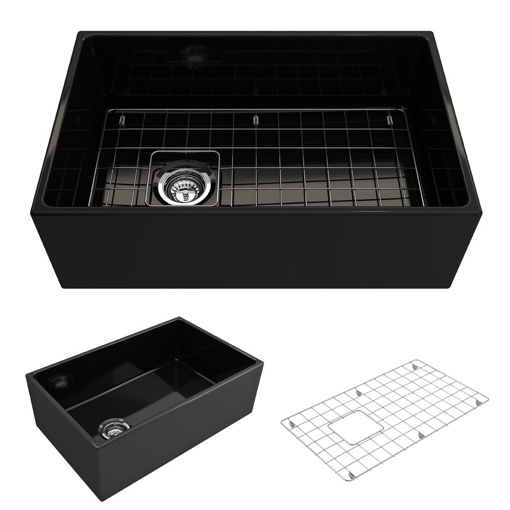 CONTEMPO 30 Farmhouse Apron Front Fireclay 30" Single Bowl Kitchen Sink