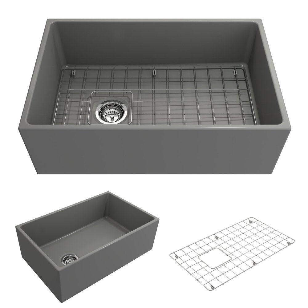 CONTEMPO 30 Farmhouse Apron Front Fireclay 30" Single Bowl Kitchen Sink