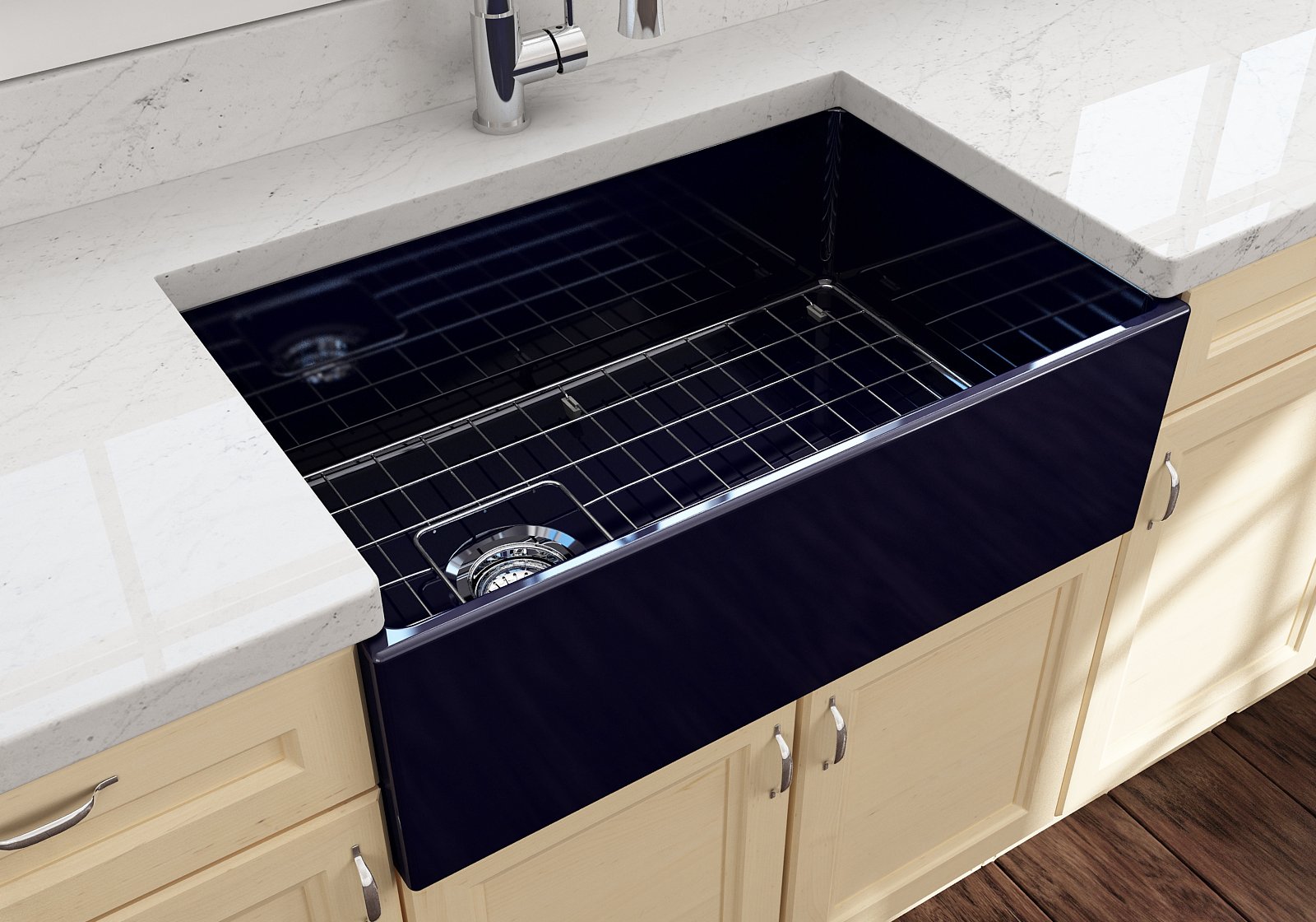 CONTEMPO 30 Farmhouse Apron Front Fireclay 30" Single Bowl Kitchen Sink