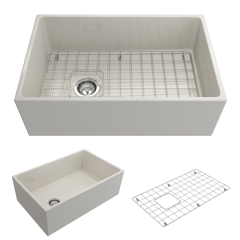 CONTEMPO 30 Farmhouse Apron Front Fireclay 30" Single Bowl Kitchen Sink