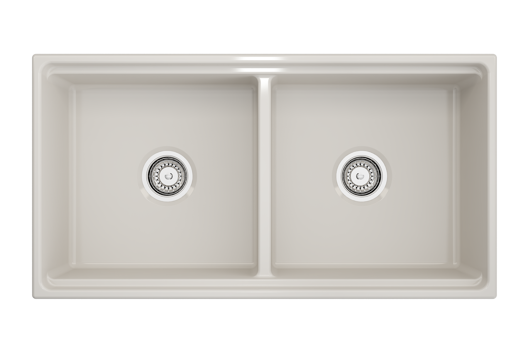 Contempo Step-Rim Apron Front Fireclay 36 in. Double Bowl Kitchen Sink with Integrated Work Station & Accessories 1348