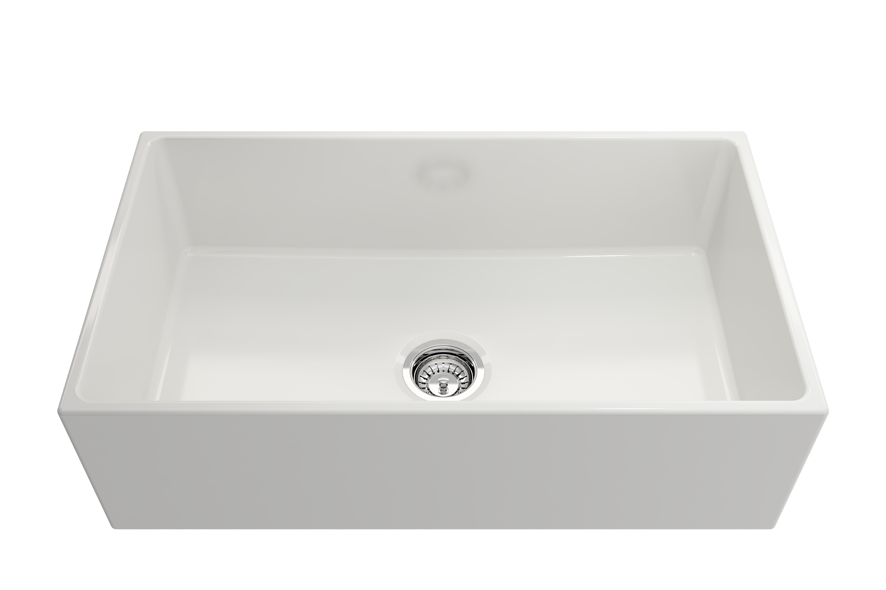 Contempo Apron Front Fireclay 33 in. Single Bowl Kitchen Sink with Protective Bottom Grid and Strainer 1352