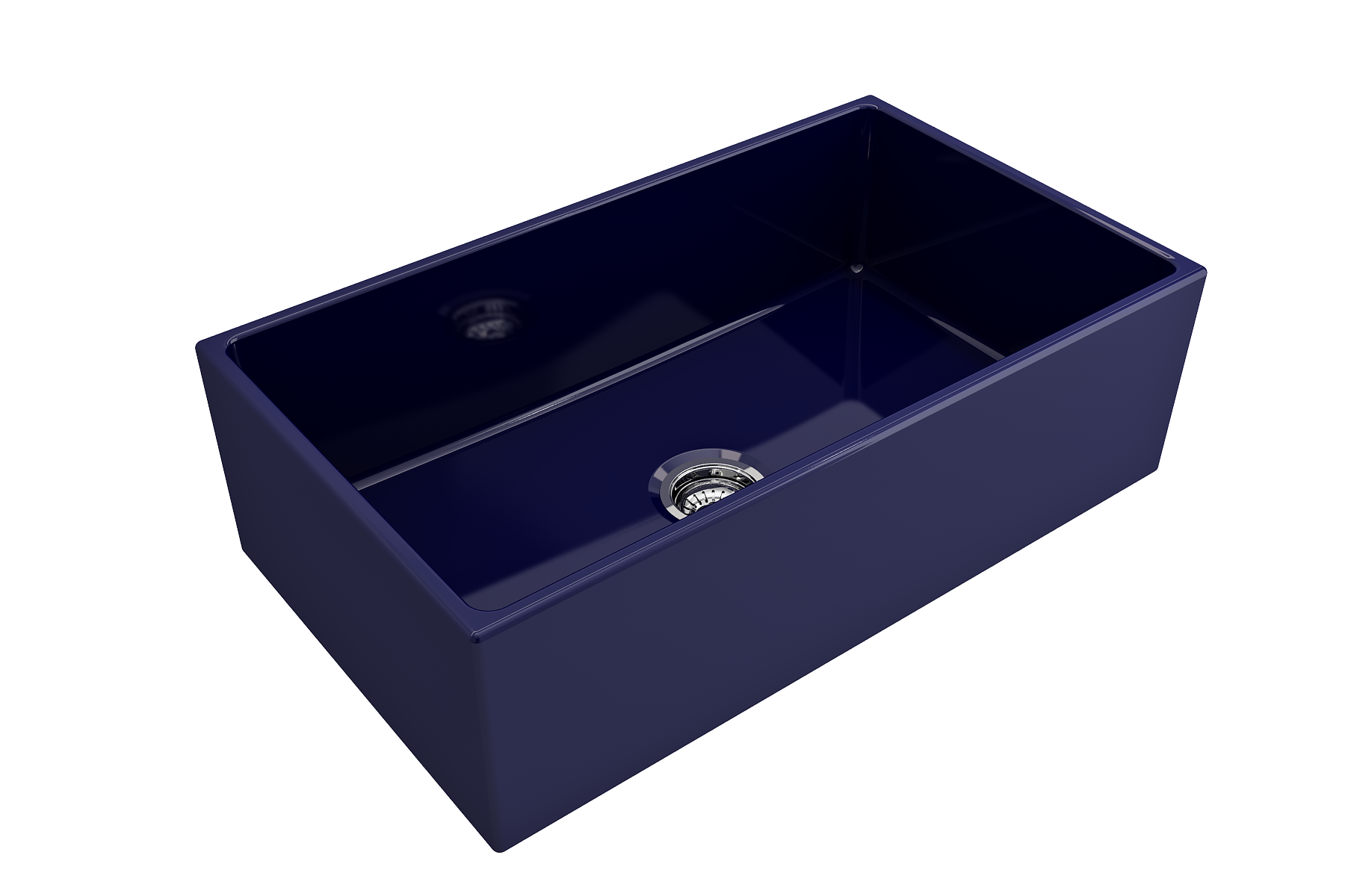 Contempo Apron Front Fireclay 33 in. Single Bowl Kitchen Sink with Protective Bottom Grid and Strainer 1352