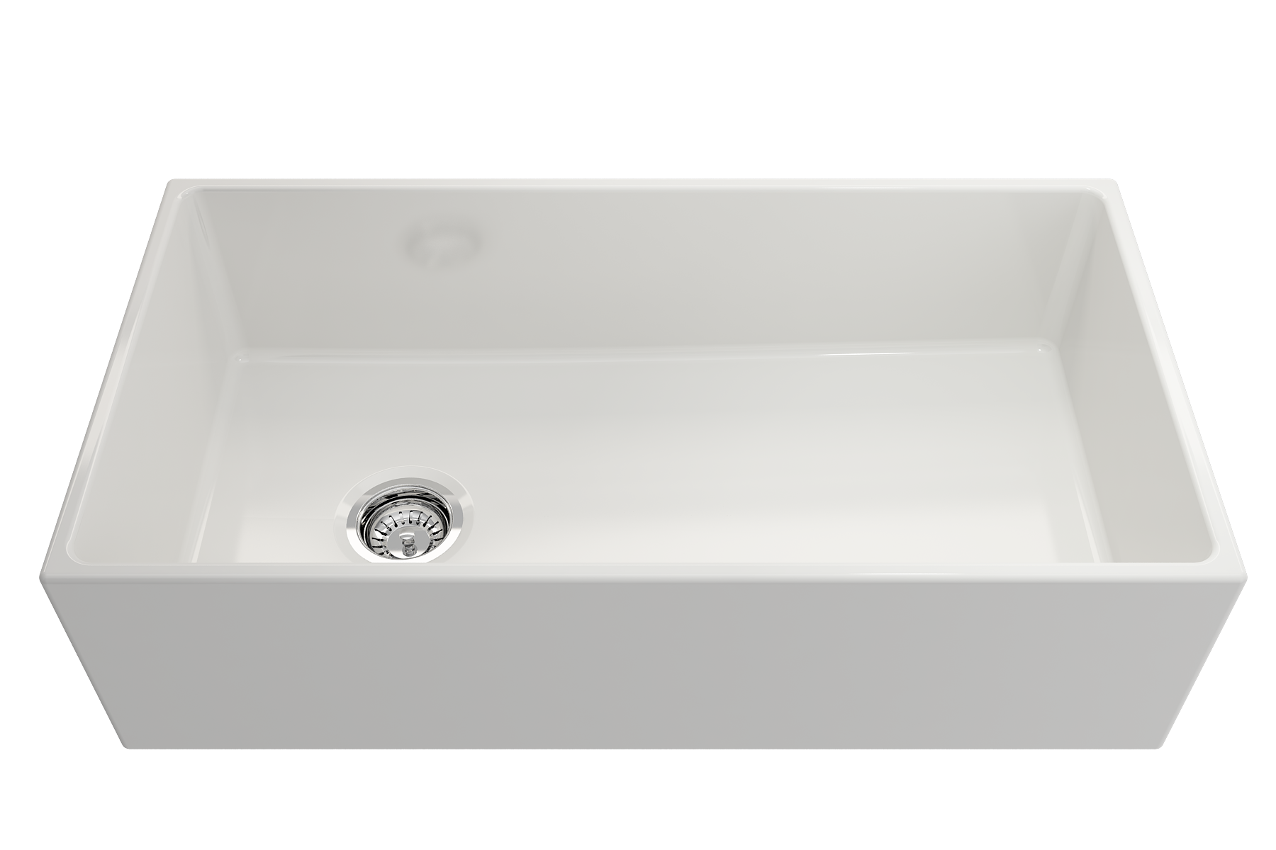 Contempo Apron Front Fireclay 36 in. Single Bowl Kitchen Sink with Protective Bottom Grid and Strainer 1354