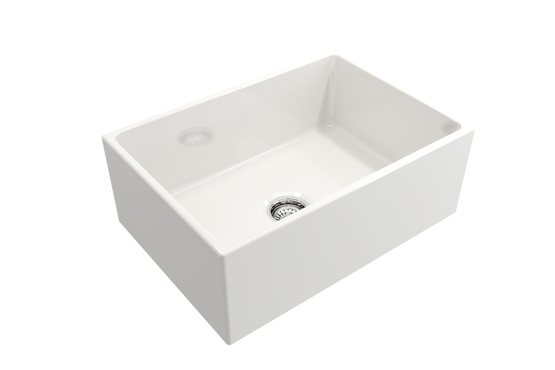 Contempo Apron Front Fireclay 27 in. Single Bowl Kitchen Sink with Protective Bottom Grid and Strainer 1356