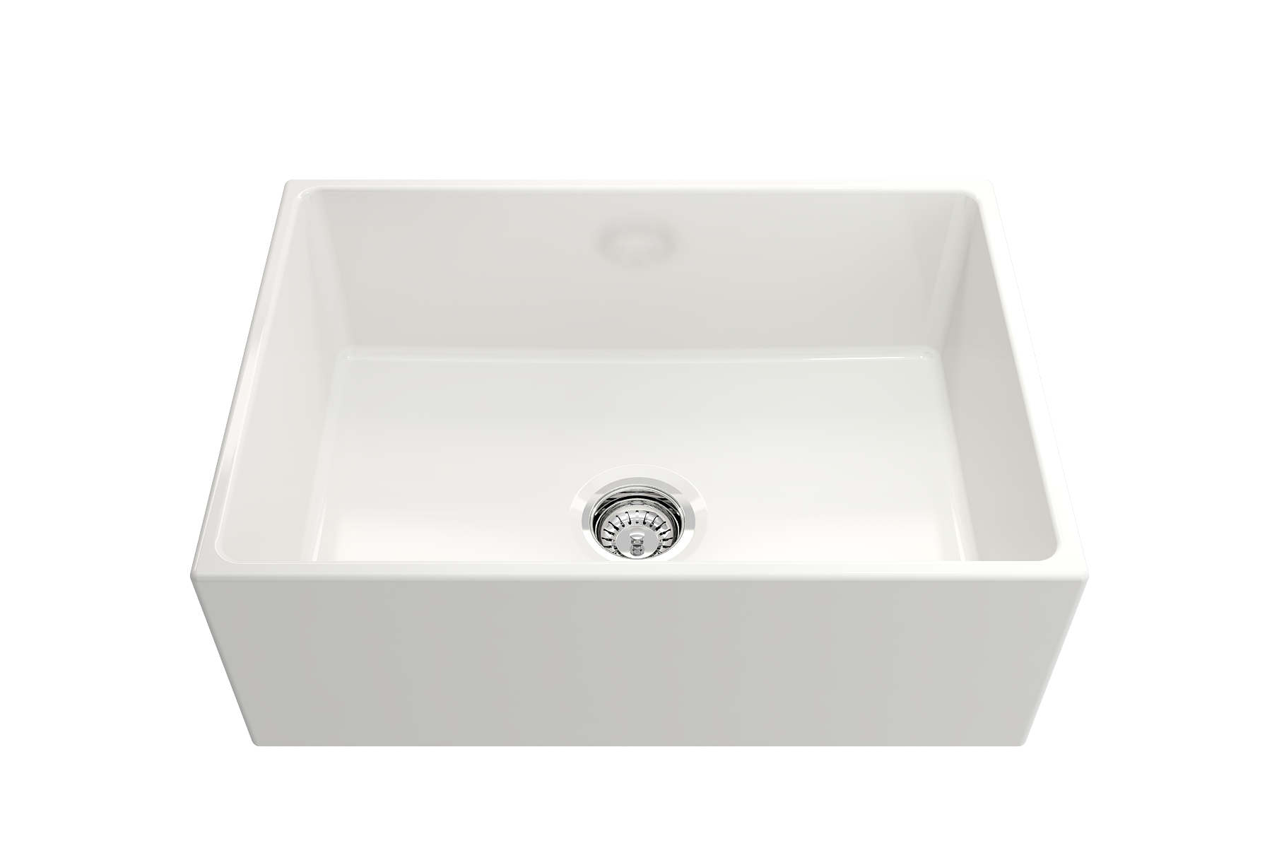 Contempo Apron Front Fireclay 27 in. Single Bowl Kitchen Sink with Protective Bottom Grid and Strainer 1356
