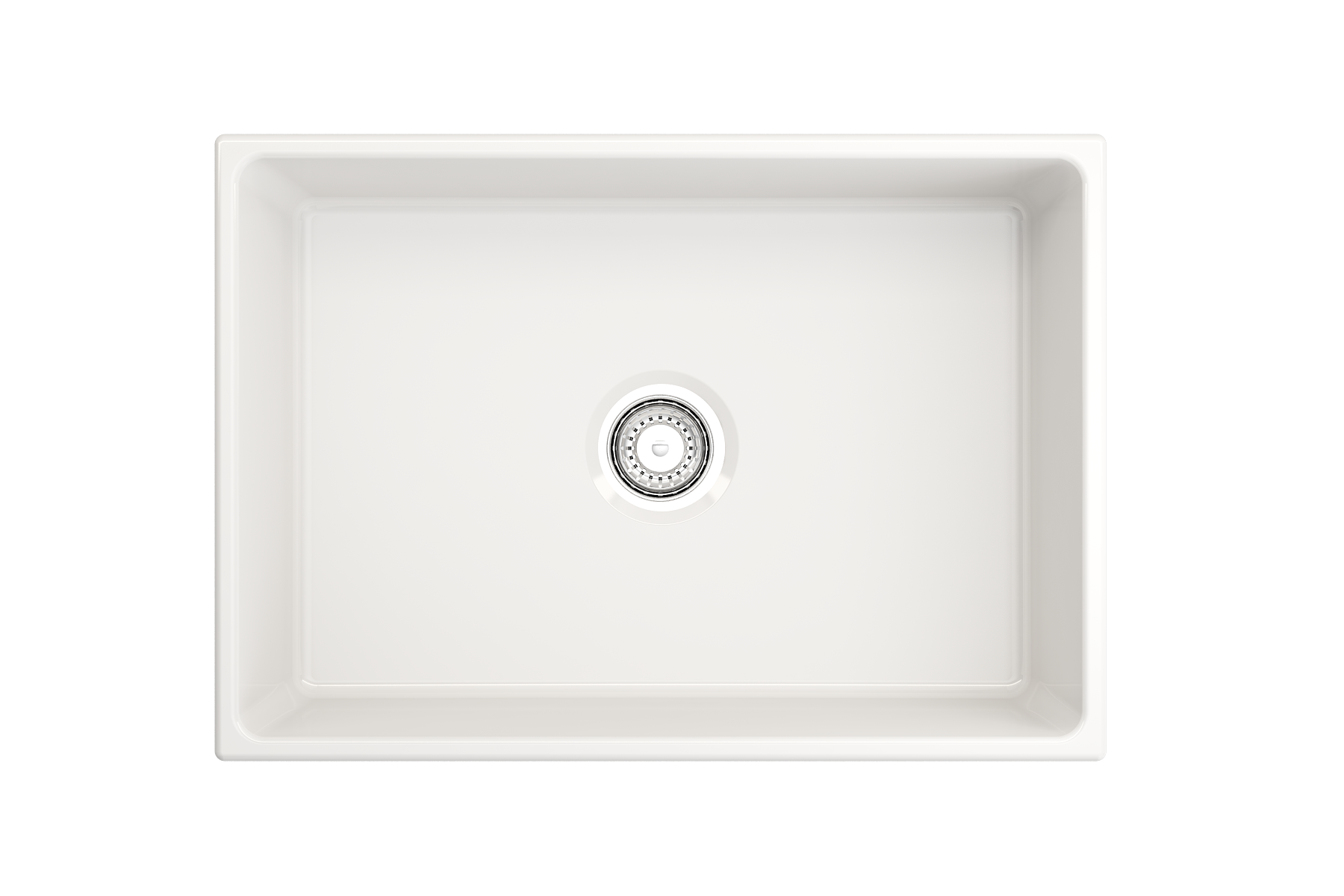 Contempo Apron Front Fireclay 27 in. Single Bowl Kitchen Sink with Protective Bottom Grid and Strainer 1356
