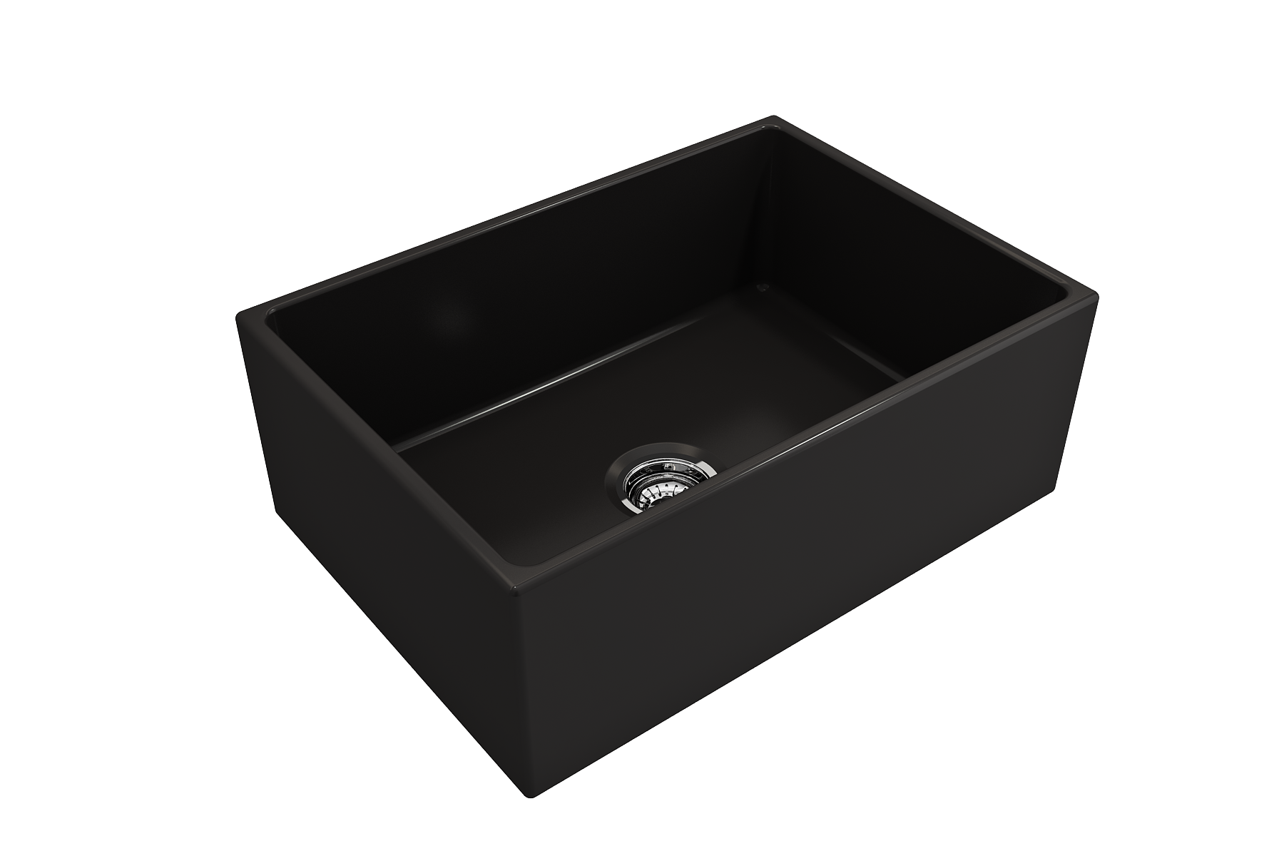 Contempo Apron Front Fireclay 27 in. Single Bowl Kitchen Sink with Protective Bottom Grid and Strainer 1356