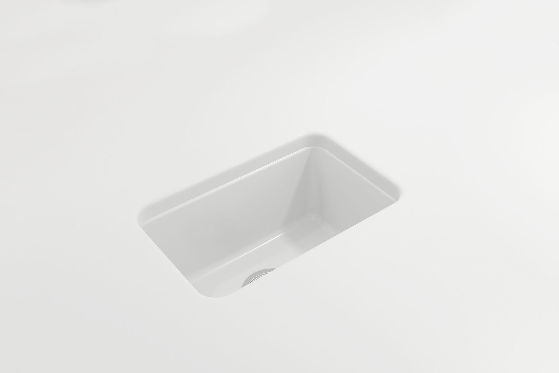 Sotto Dual-mount Fireclay 12 in. Single Bowl Bar Sink with Strainer 1358