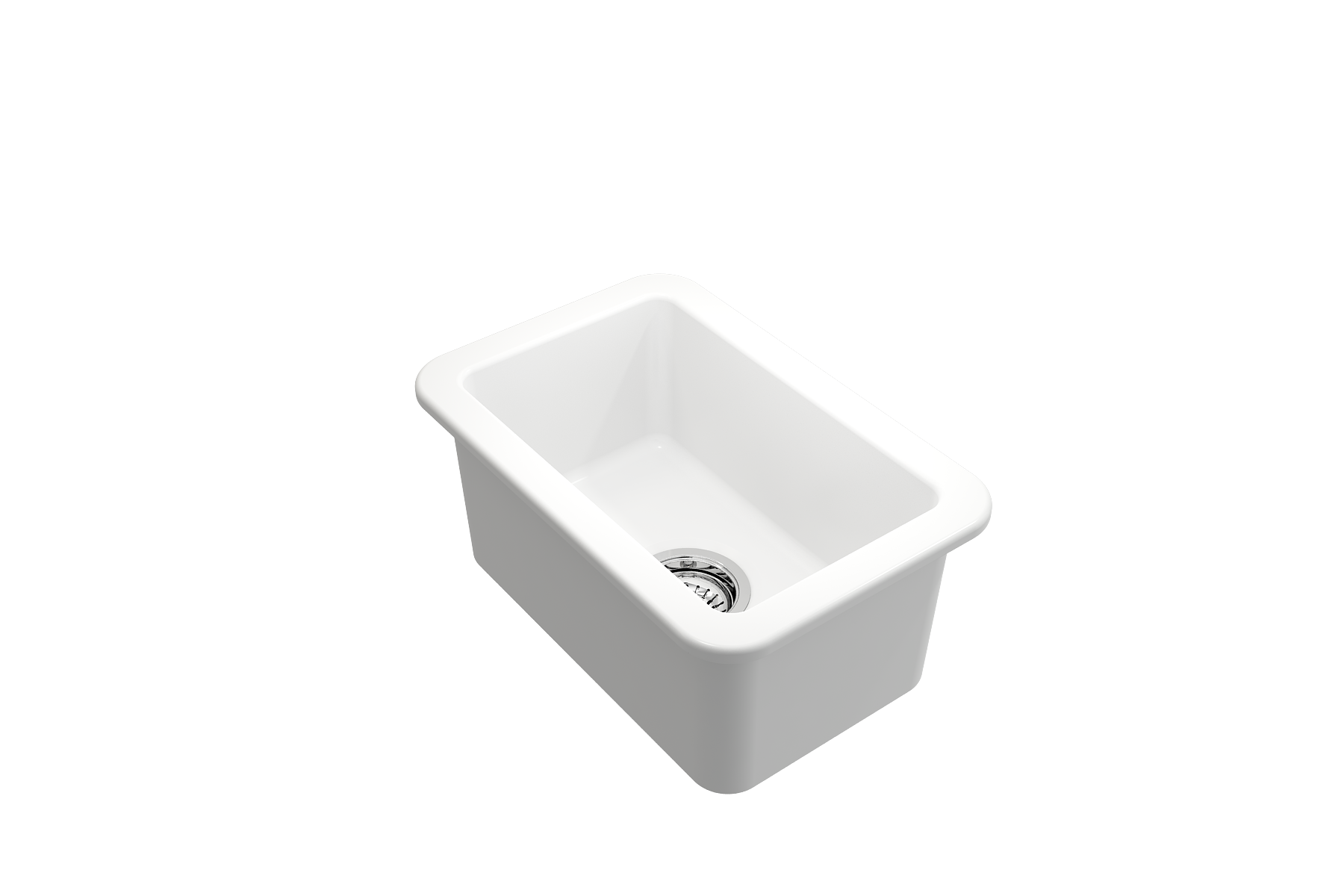 Sotto Dual-mount Fireclay 12 in. Single Bowl Bar Sink with Strainer 1358
