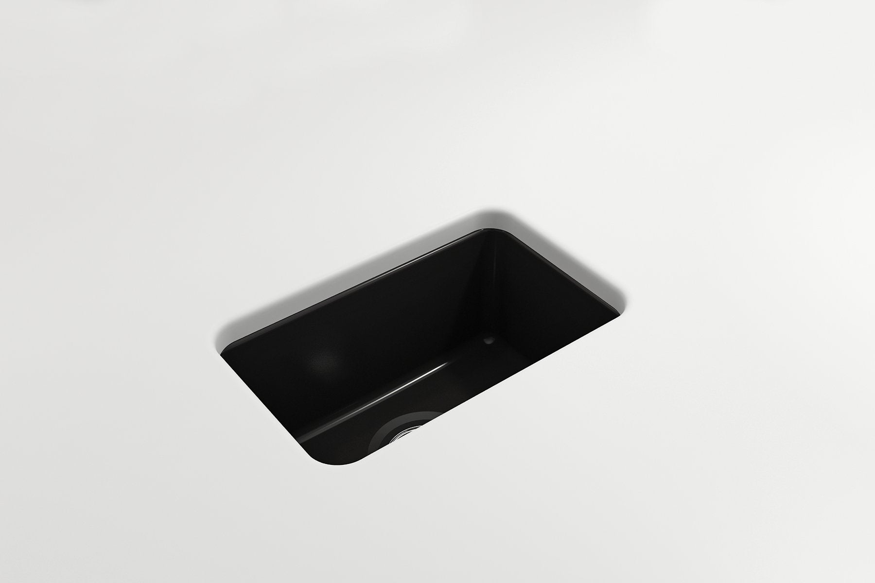 Sotto Dual-mount Fireclay 12 in. Single Bowl Bar Sink with Strainer 1358