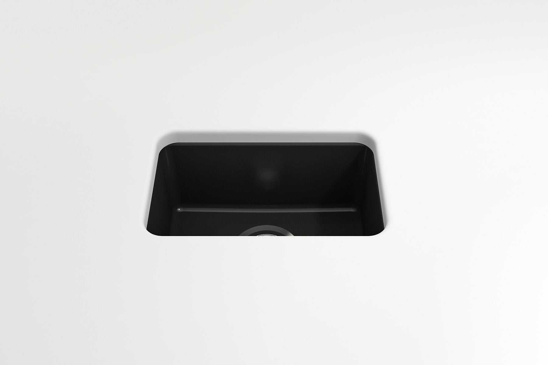 Sotto Dual-mount Fireclay 12 in. Single Bowl Bar Sink with Strainer 1358