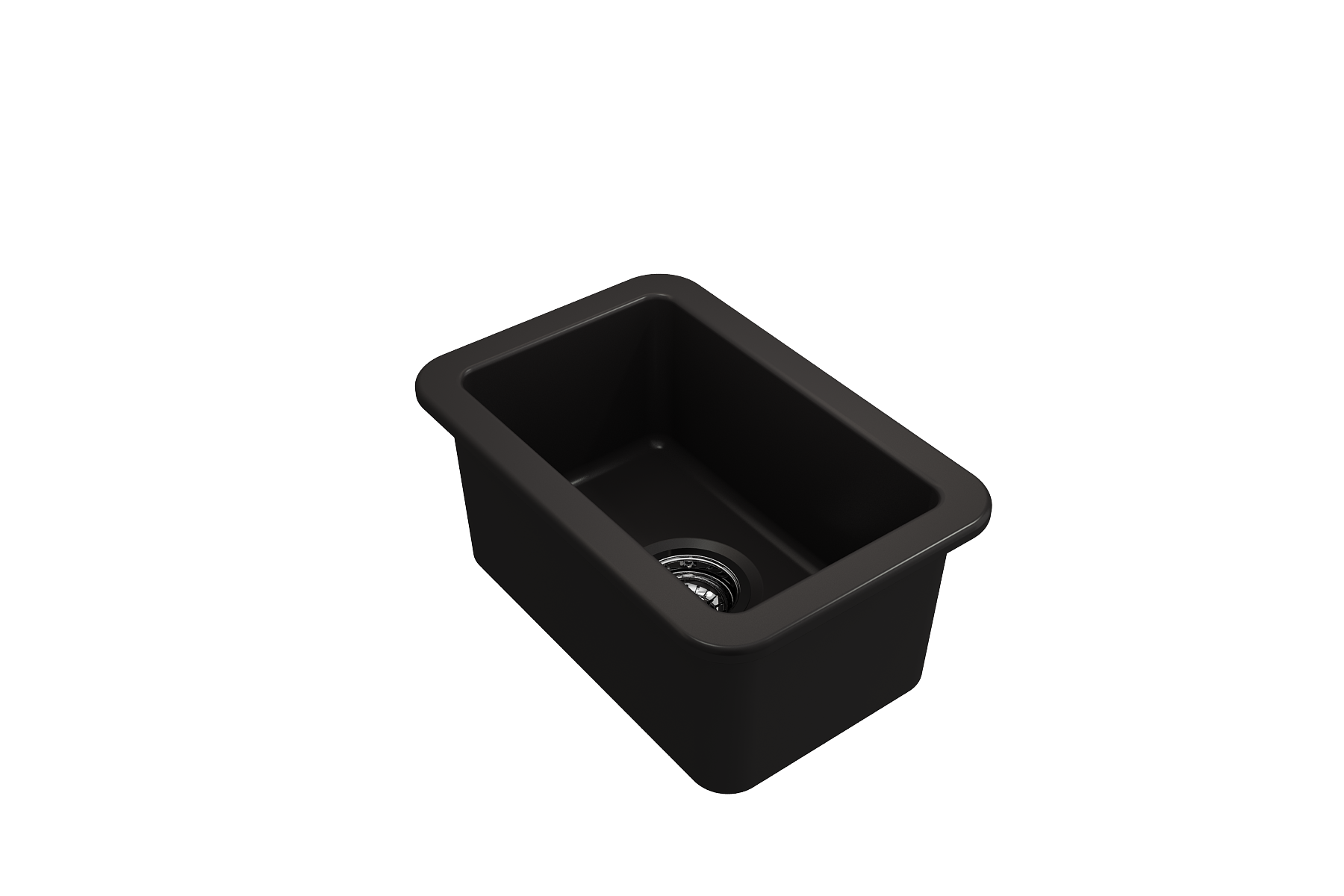 Sotto Dual-mount Fireclay 12 in. Single Bowl Bar Sink with Strainer 1358