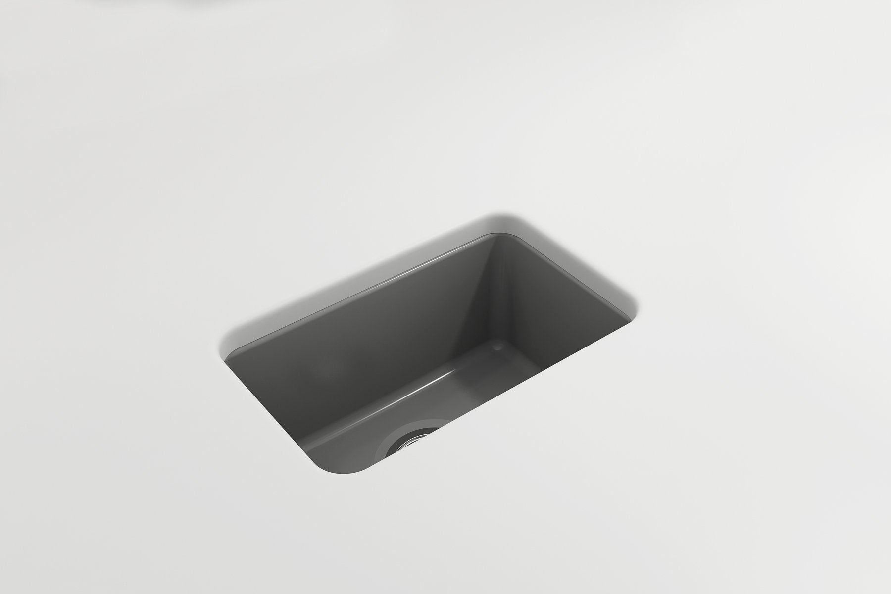 Sotto Dual-mount Fireclay 12 in. Single Bowl Bar Sink with Strainer 1358