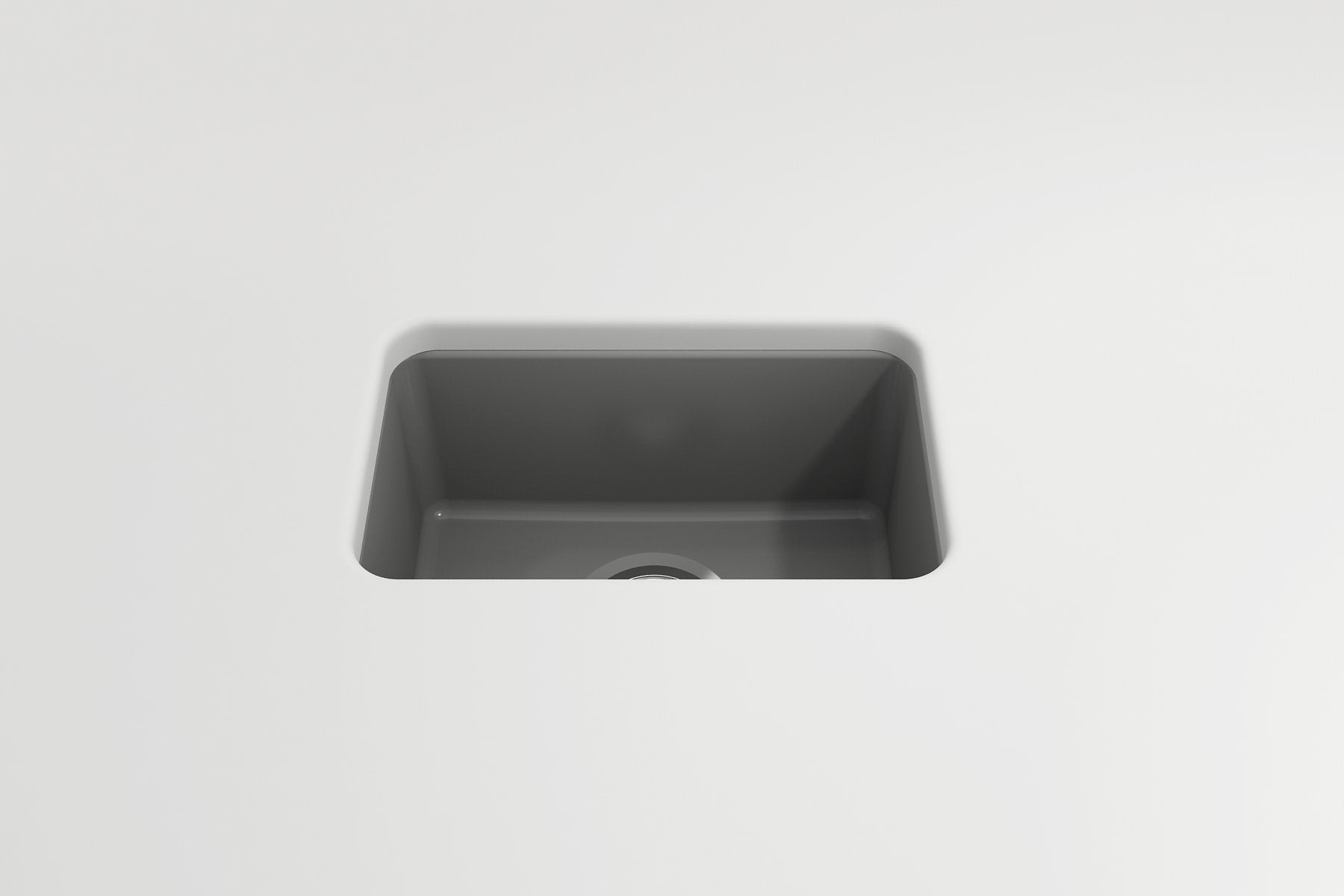 Sotto Dual-mount Fireclay 12 in. Single Bowl Bar Sink with Strainer 1358