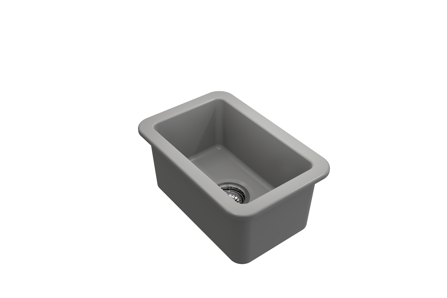 Sotto Dual-mount Fireclay 12 in. Single Bowl Bar Sink with Strainer 1358