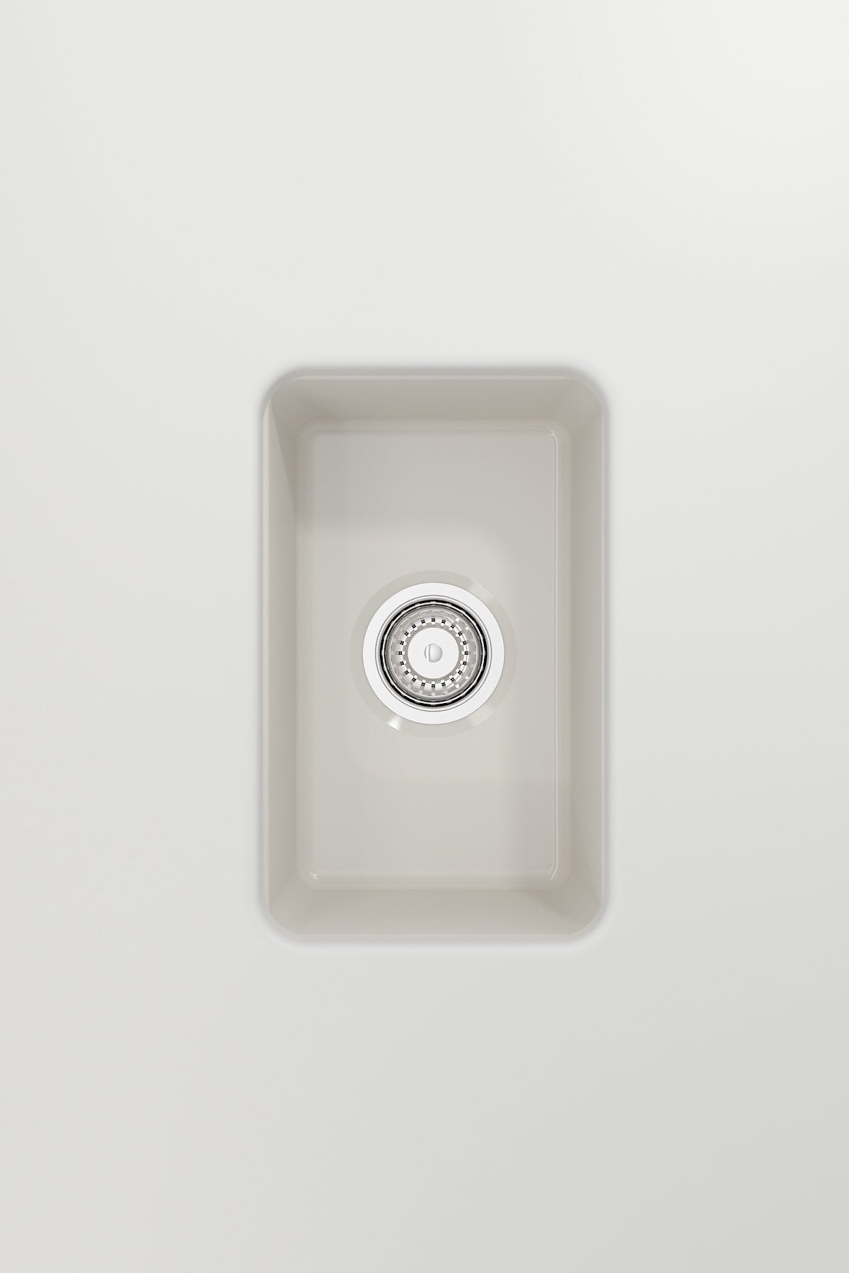 Sotto Dual-mount Fireclay 12 in. Single Bowl Bar Sink with Strainer 1358