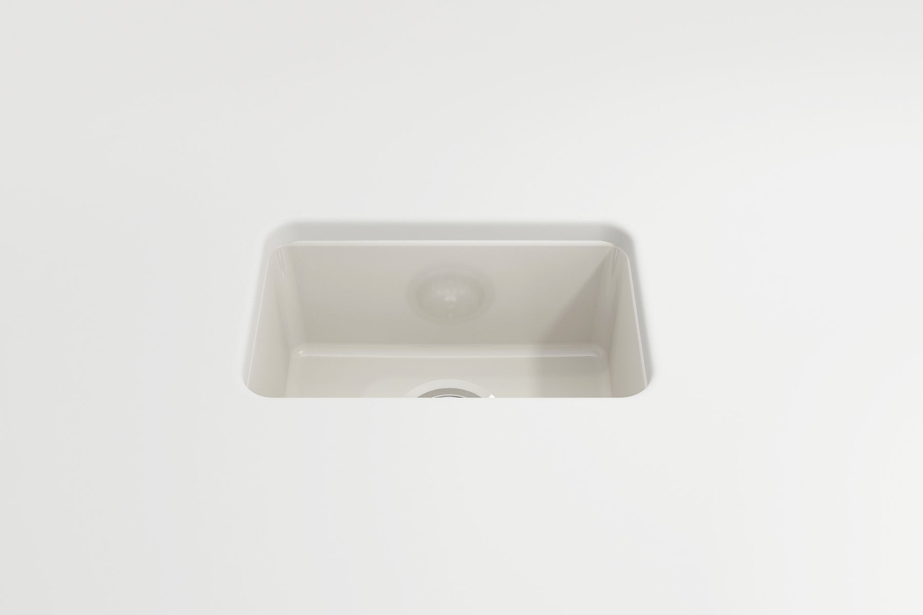 Sotto Dual-mount Fireclay 12 in. Single Bowl Bar Sink with Strainer 1358