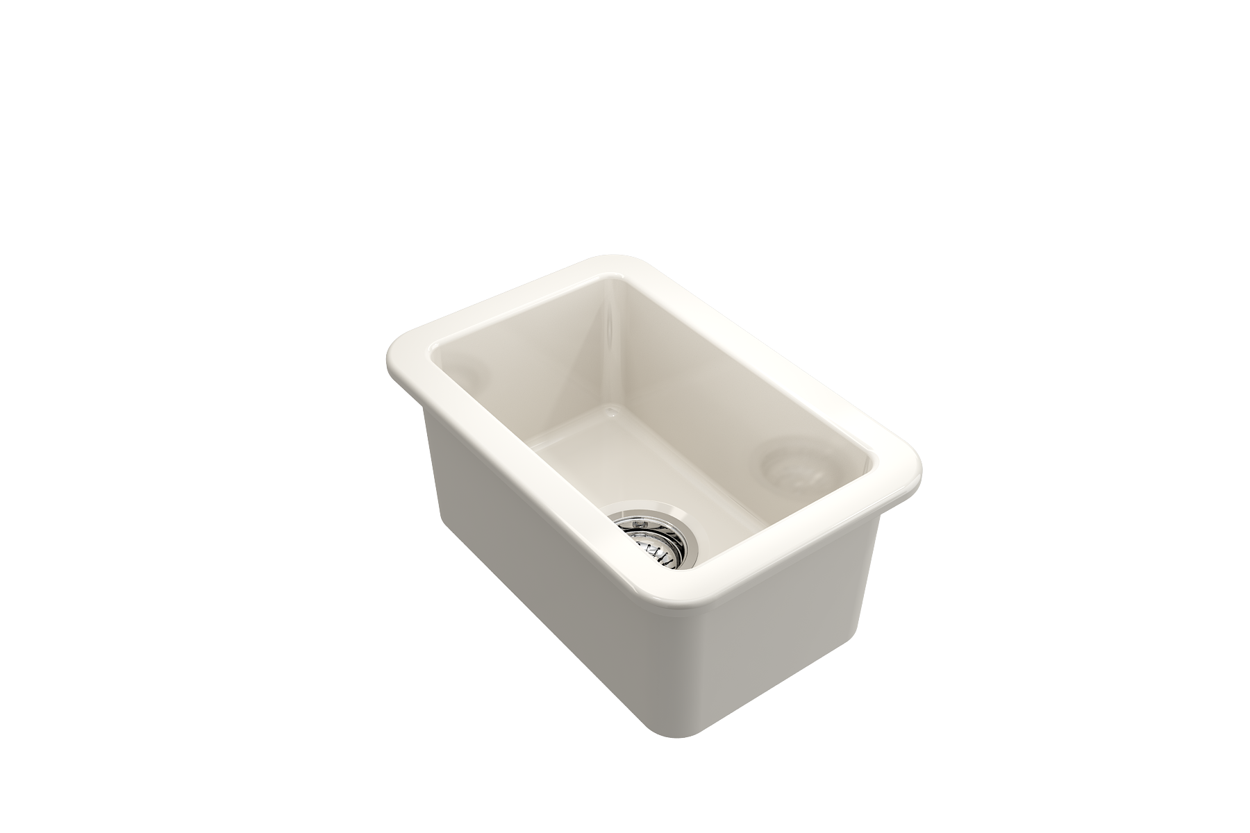 Sotto Dual-mount Fireclay 12 in. Single Bowl Bar Sink with Strainer 1358