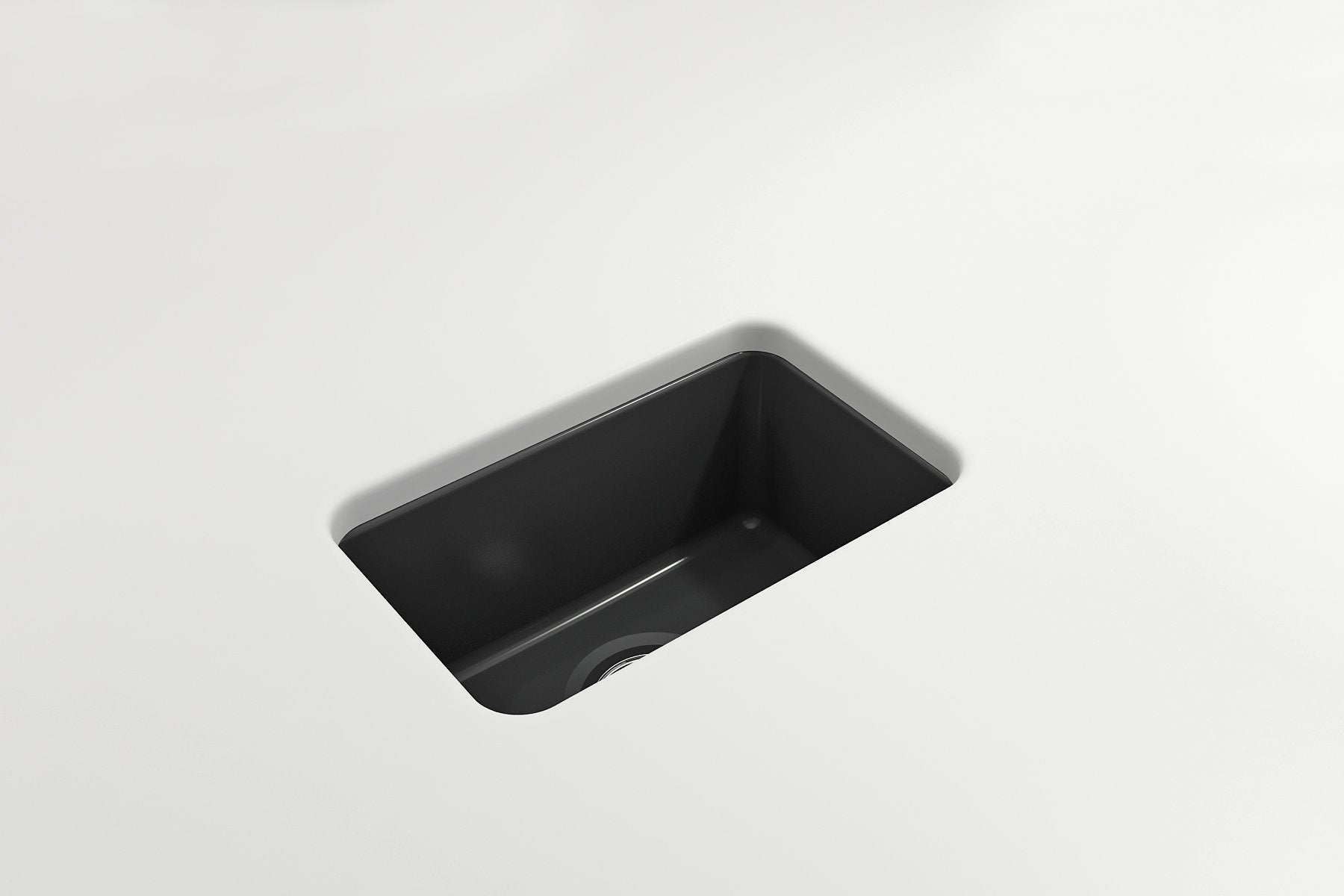 Sotto Dual-mount Fireclay 12 in. Single Bowl Bar Sink with Strainer 1358