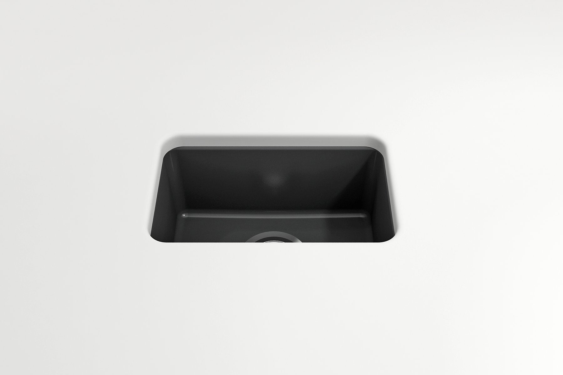 Sotto Dual-mount Fireclay 12 in. Single Bowl Bar Sink with Strainer 1358