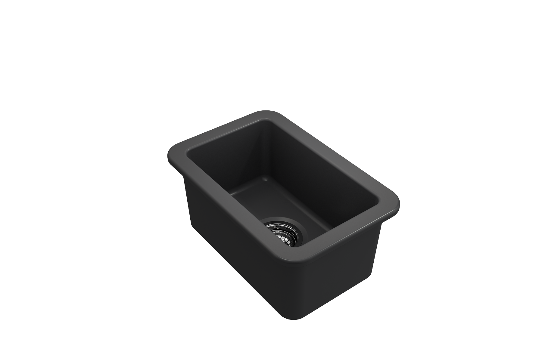 Sotto Dual-mount Fireclay 12 in. Single Bowl Bar Sink with Strainer 1358