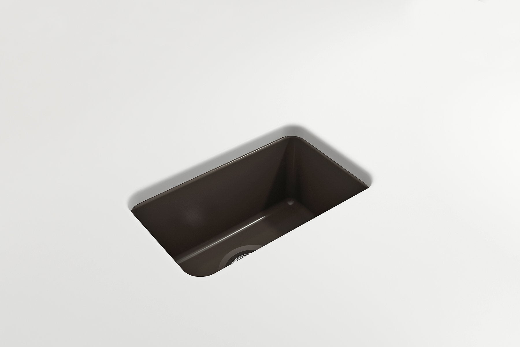 Sotto Dual-mount Fireclay 12 in. Single Bowl Bar Sink with Strainer 1358