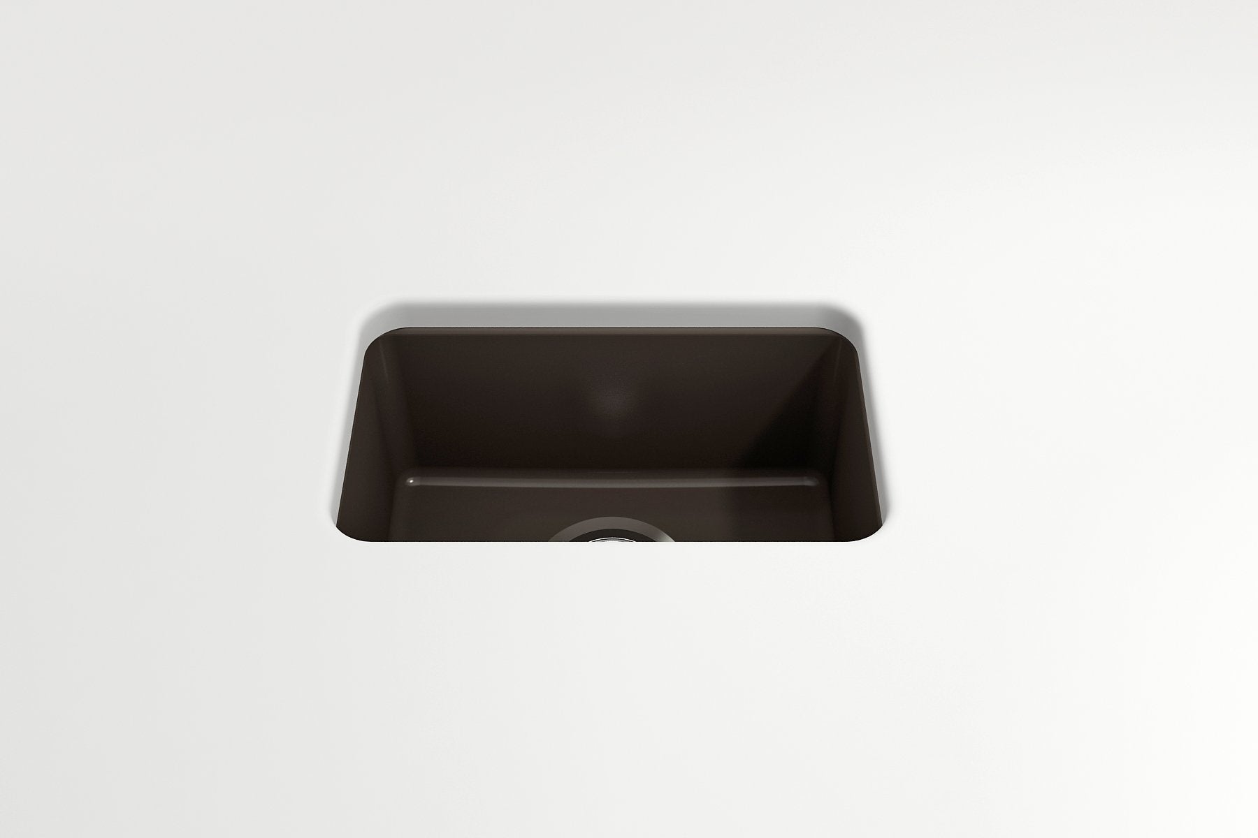 Sotto Dual-mount Fireclay 12 in. Single Bowl Bar Sink with Strainer 1358