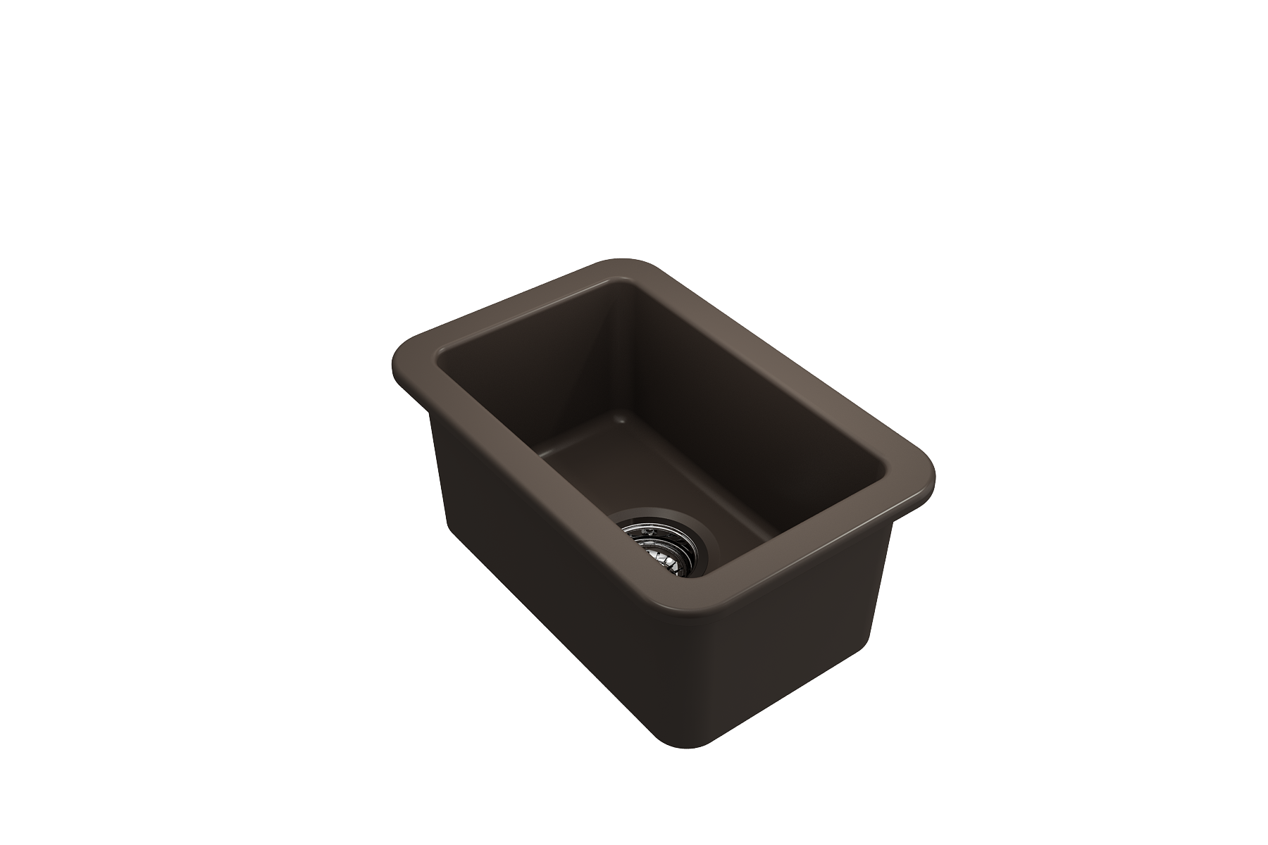 Sotto Dual-mount Fireclay 12 in. Single Bowl Bar Sink with Strainer 1358