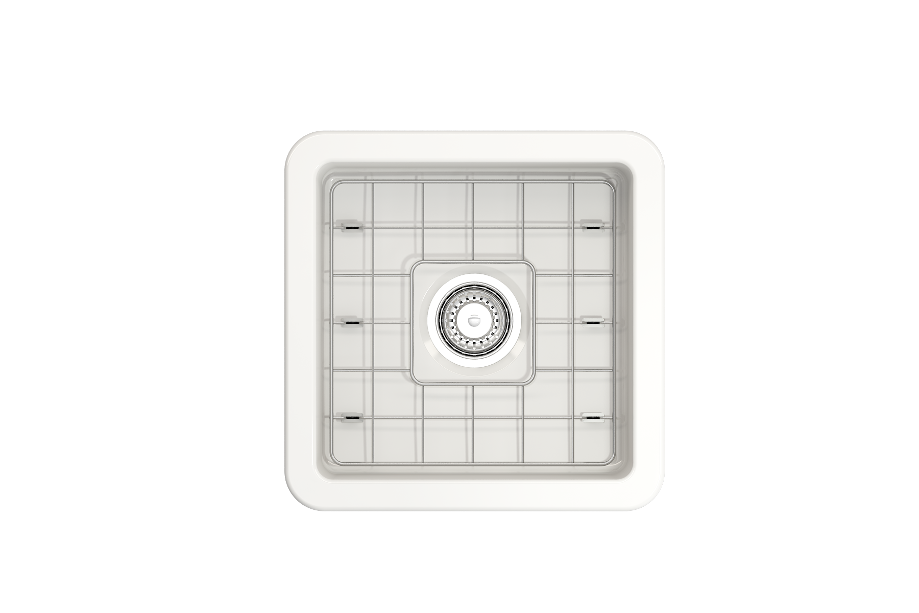 Sotto Dual-mount Fireclay 18 in. Single Bowl Bar Sink with Protective Bottom Grid and Strainer 1359
