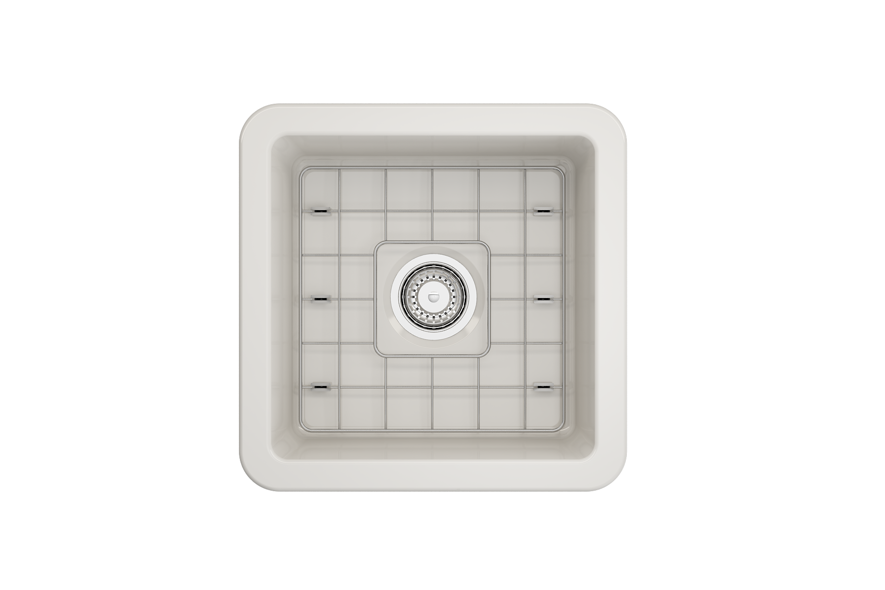 Sotto Dual-mount Fireclay 18 in. Single Bowl Bar Sink with Protective Bottom Grid and Strainer 1359