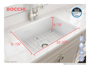 Sotto Dual-mount Fireclay 27 in. Single Bowl Kitchen Sink with Protective Bottom Grid and Strainer 1360