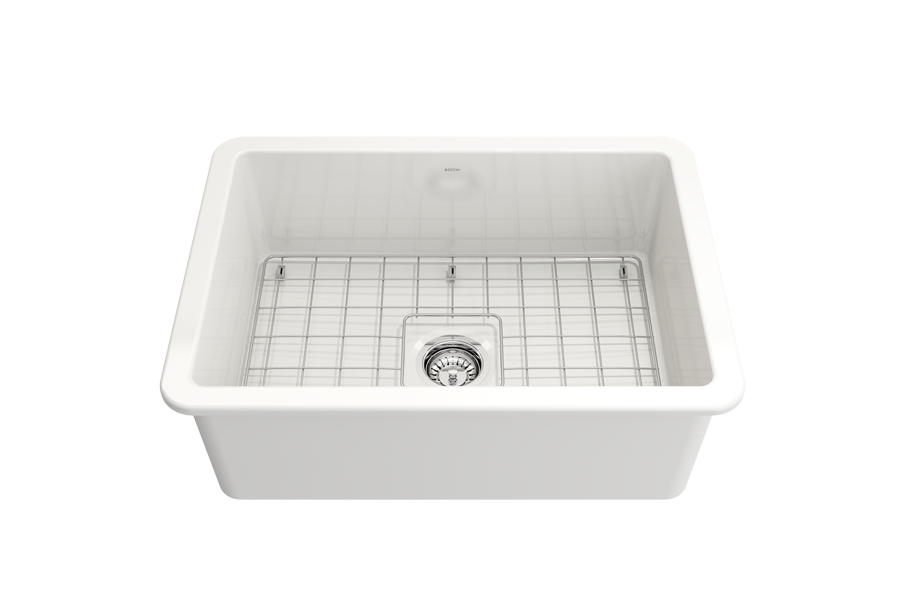 Sotto Dual-mount Fireclay 27 in. Single Bowl Kitchen Sink with Protective Bottom Grid and Strainer 1360