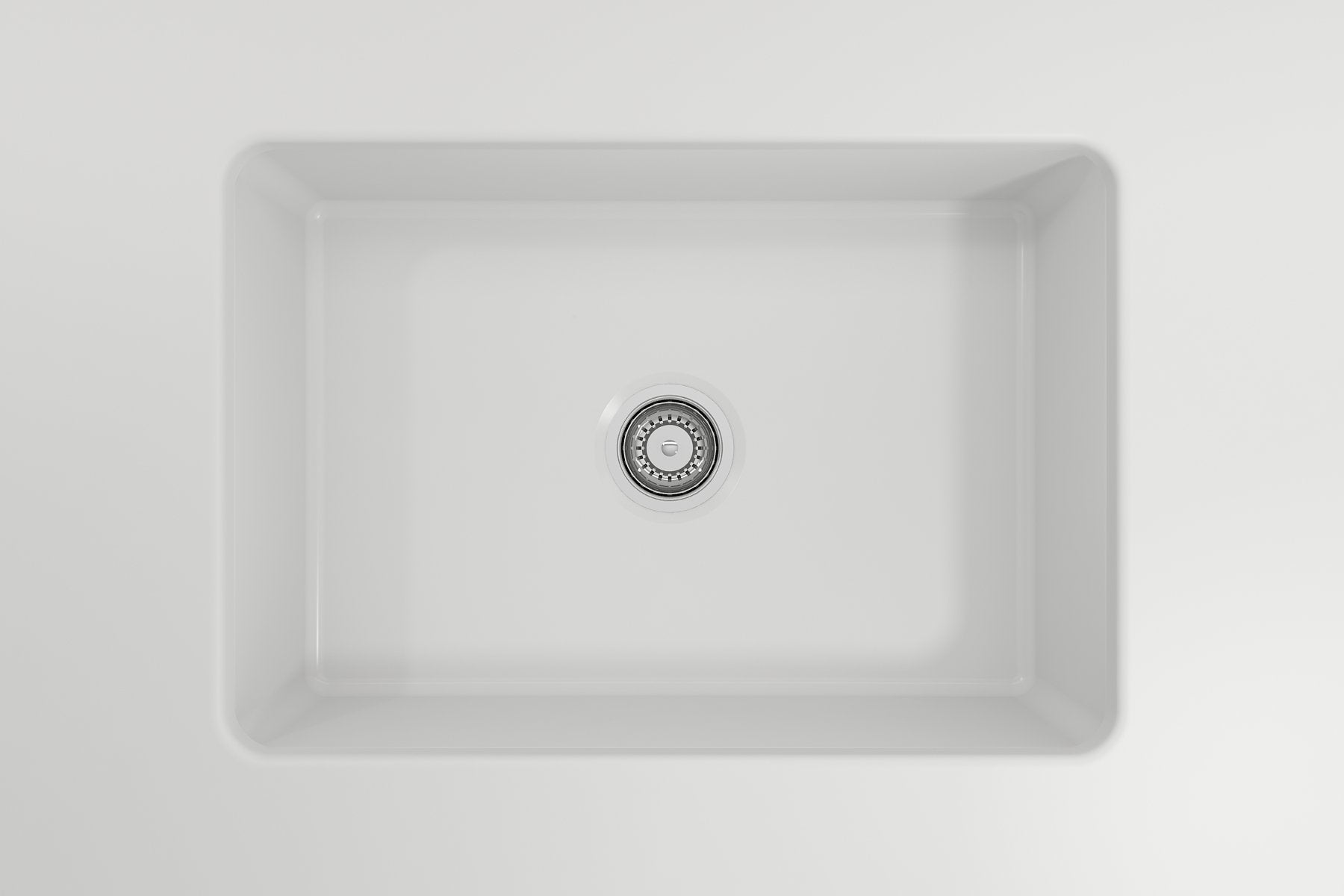 Sotto Dual-mount Fireclay 27 in. Single Bowl Kitchen Sink with Protective Bottom Grid and Strainer 1360