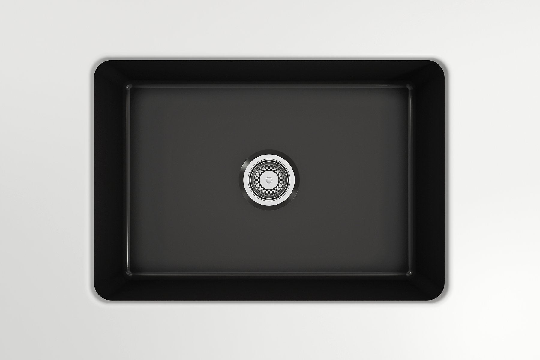 Sotto Dual-mount Fireclay 27 in. Single Bowl Kitchen Sink with Protective Bottom Grid and Strainer 1360