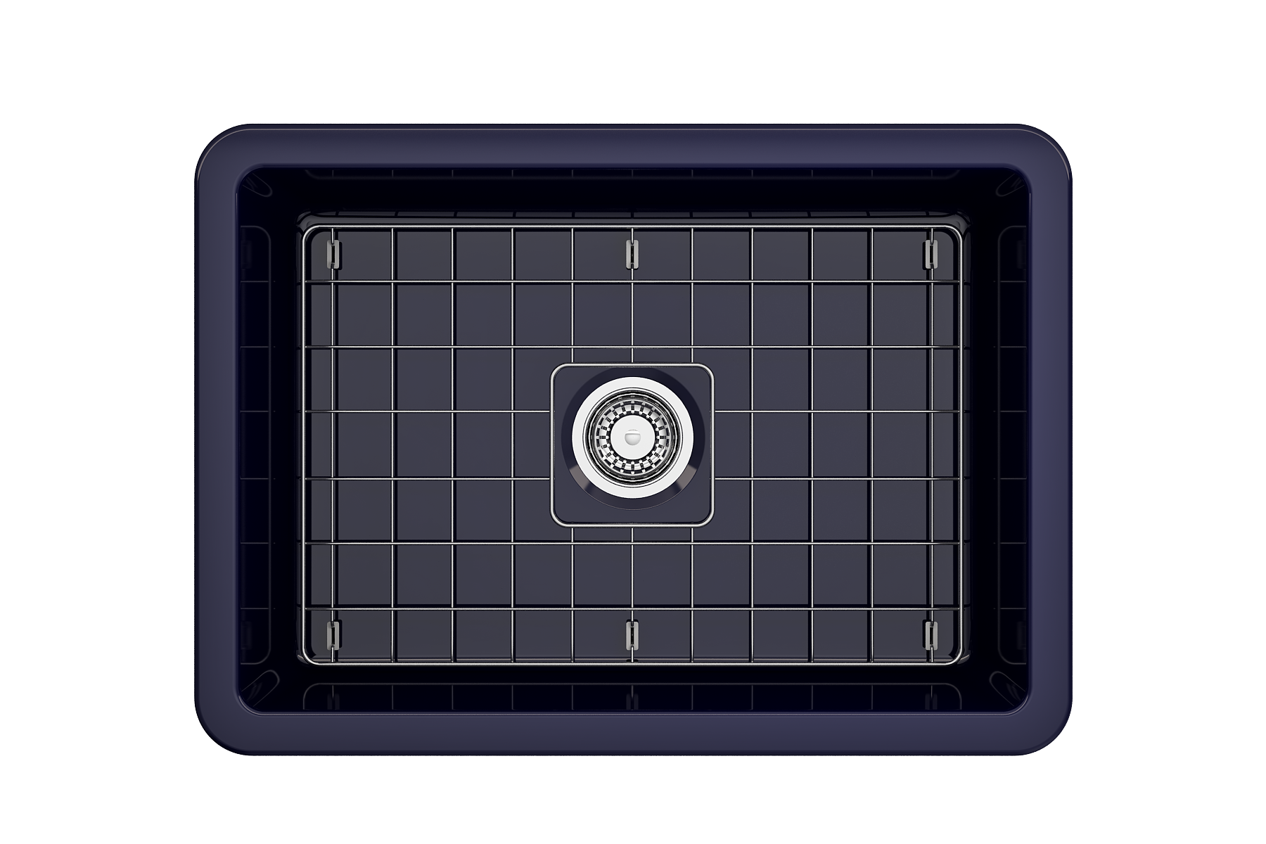 Sotto Dual-mount Fireclay 27 in. Single Bowl Kitchen Sink with Protective Bottom Grid and Strainer 1360