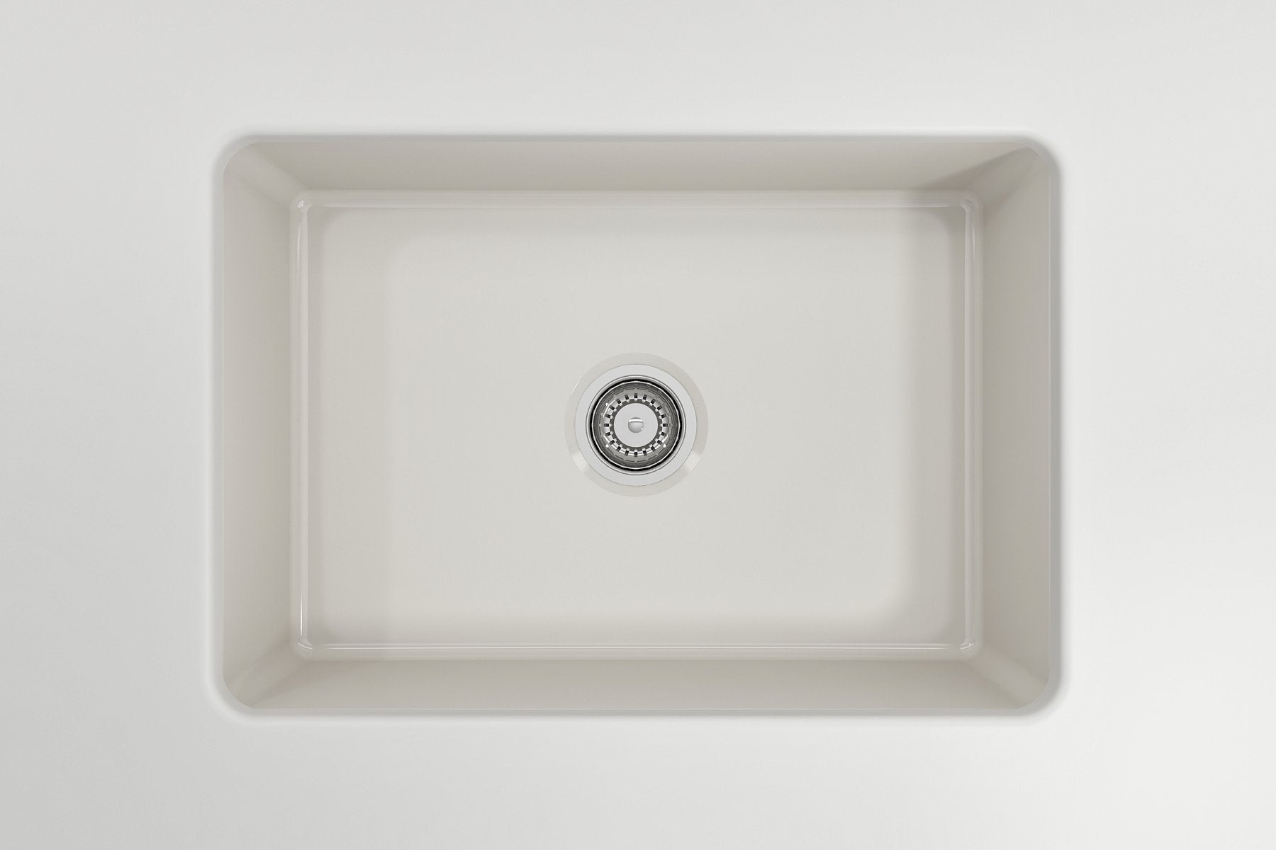 Sotto Dual-mount Fireclay 27 in. Single Bowl Kitchen Sink with Protective Bottom Grid and Strainer 1360